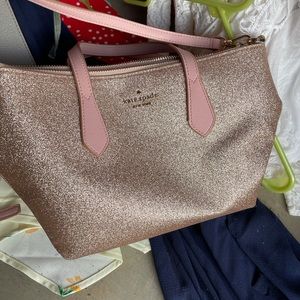 Kate spade glitter small tote satchel
